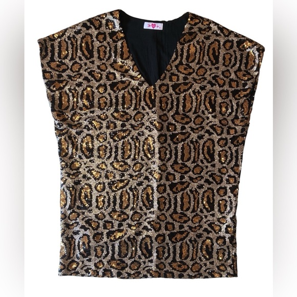 Buddy Love Aretha Dress XS, Leopard Print, Sequins, V-Neck, Excellent Condition - Picture 2 of 6